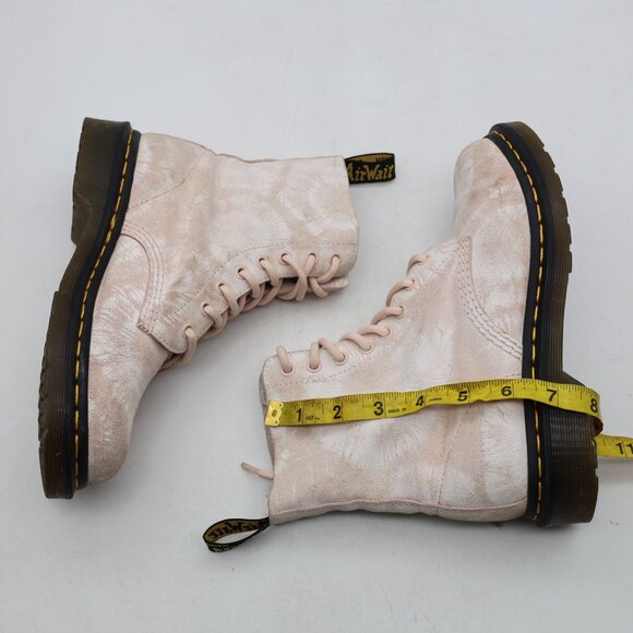 Doc Dr. Martens 1460 Women's US Size 7 Pascal Tie-Dye Suede Boot Lace Up - Picture 6 of 9